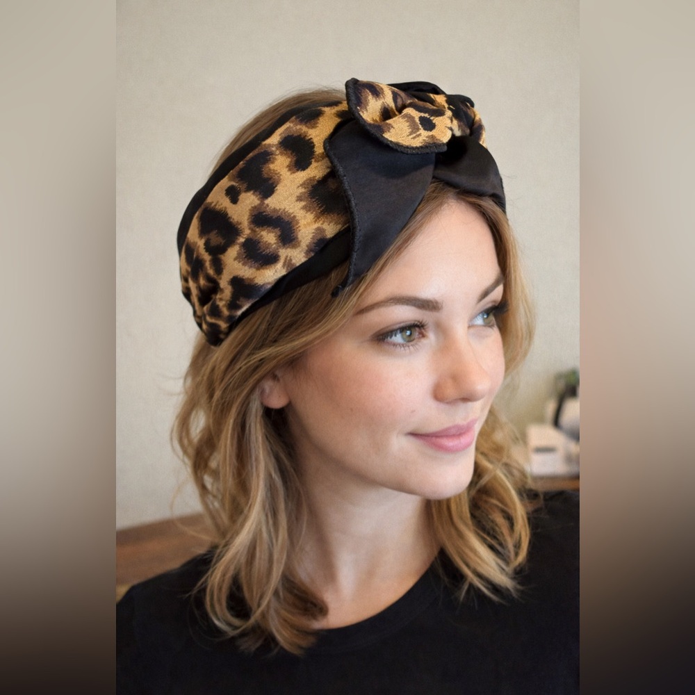Cheetah Print Bow Headband